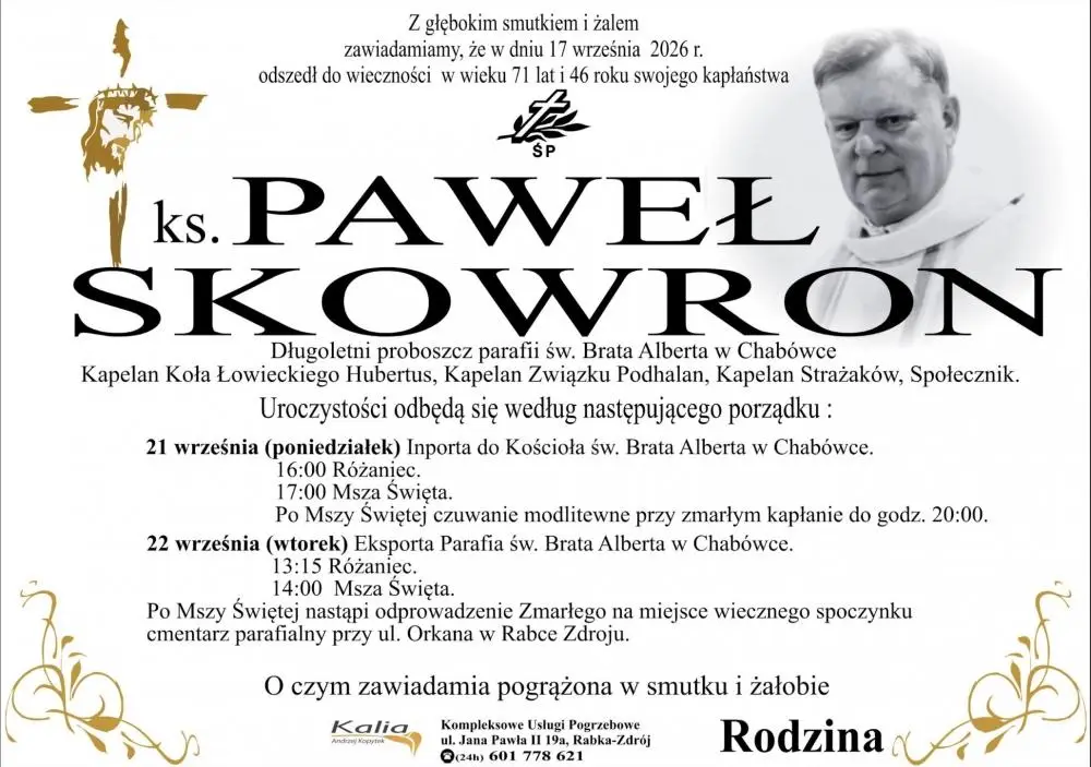 Rogoźnik żegna ks. Pawła Skowrona. Tutaj dorastał i spędził młodość