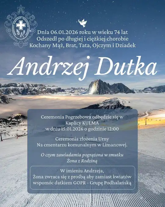 Smutna wiadomość ze środowiska ratowniczego. Zmarł Andrzej Dutka