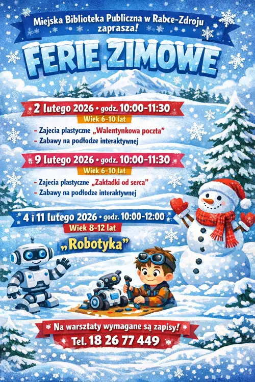 Teatrzyk, robotyka i gry. Ferie w bibliotece w Rabce Zdroju