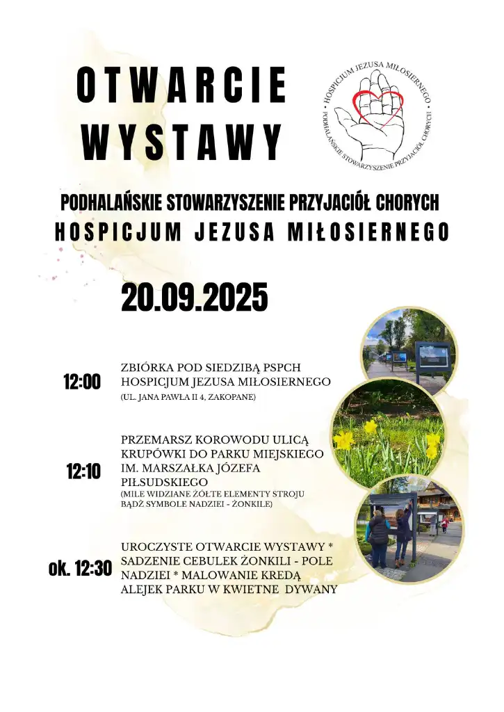Żonkile nadziei w Zakopanem. Wystawa PSPCh Hospicjum Jezusa Miłosiernego
