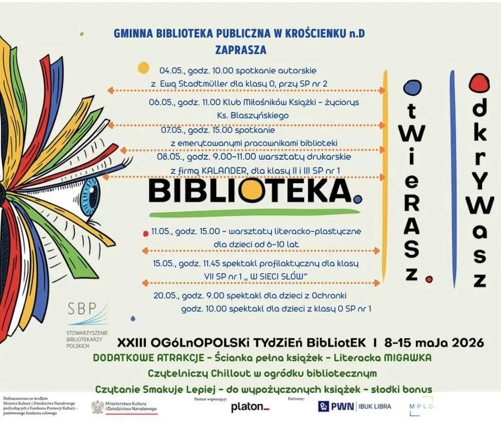 Literackie święto w Krościenku. Biblioteka zaprasza na tydzień pełen atrakcji