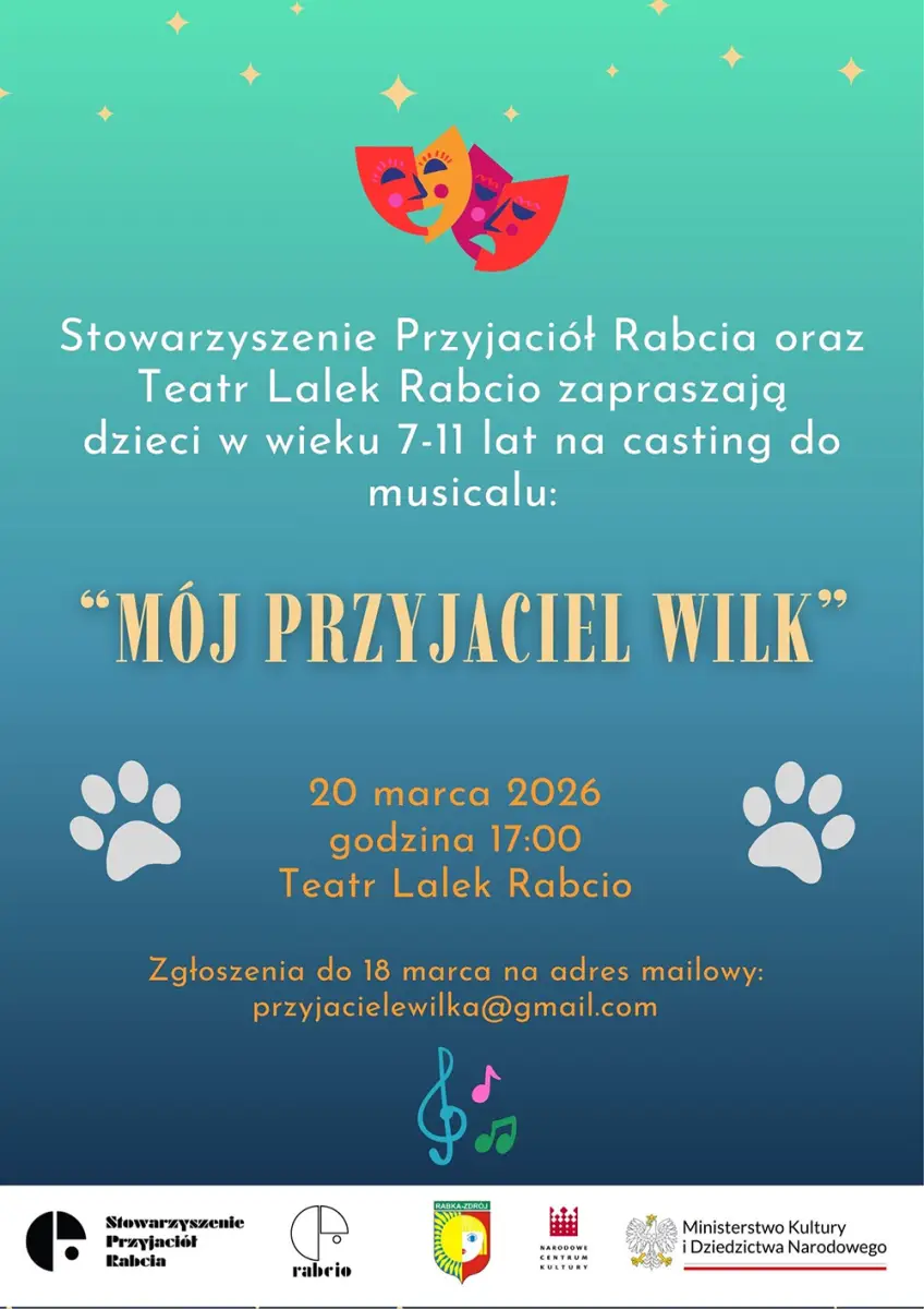 Teatralna przygoda dla dzieci. Rabcio zaprasza na warsztaty i musical