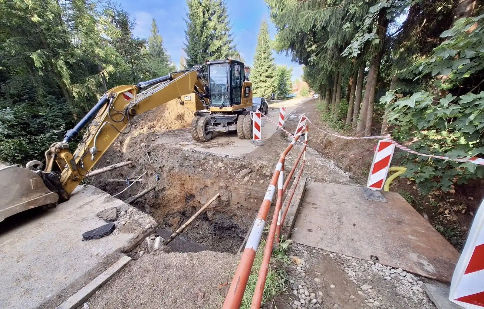 Kościelisko: trwają prace drogowe na ul. Budzówka