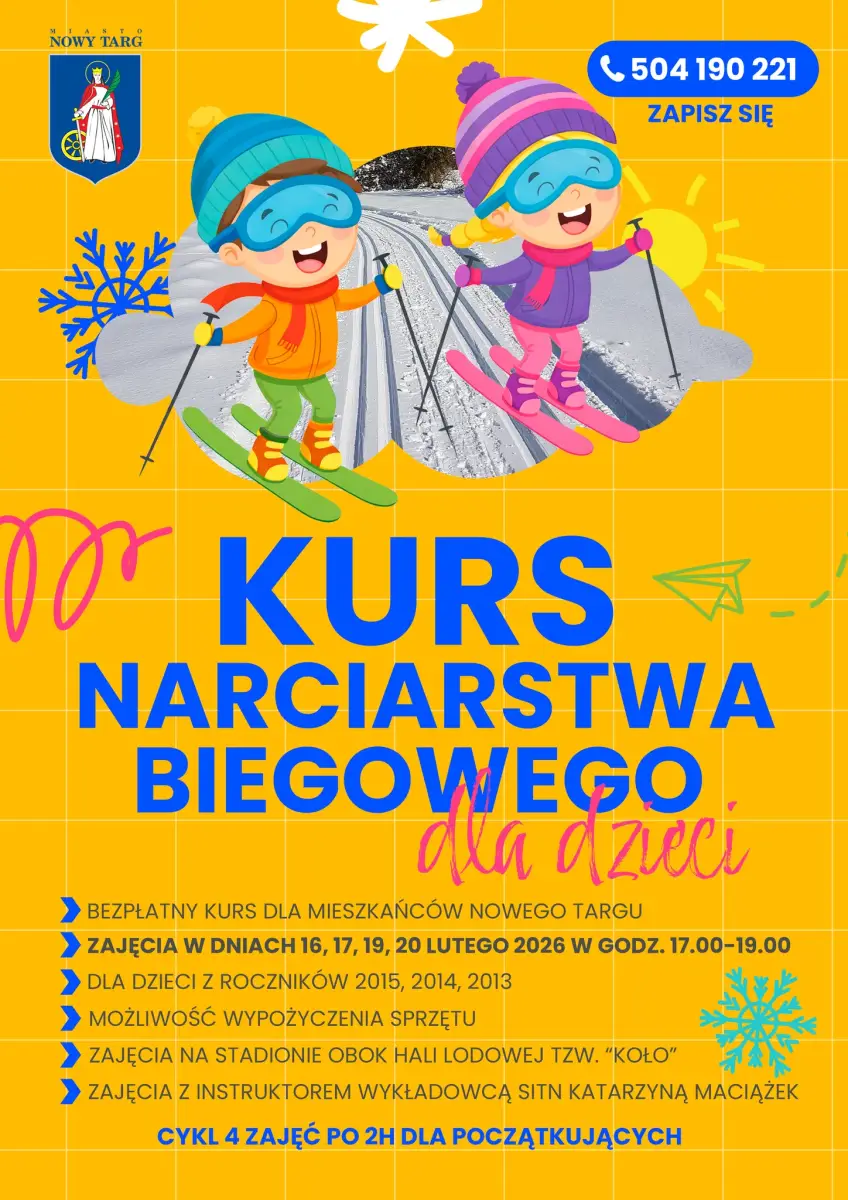Bezpłatny kurs narciarstwa biegowego dla dzieci w Nowym Targu