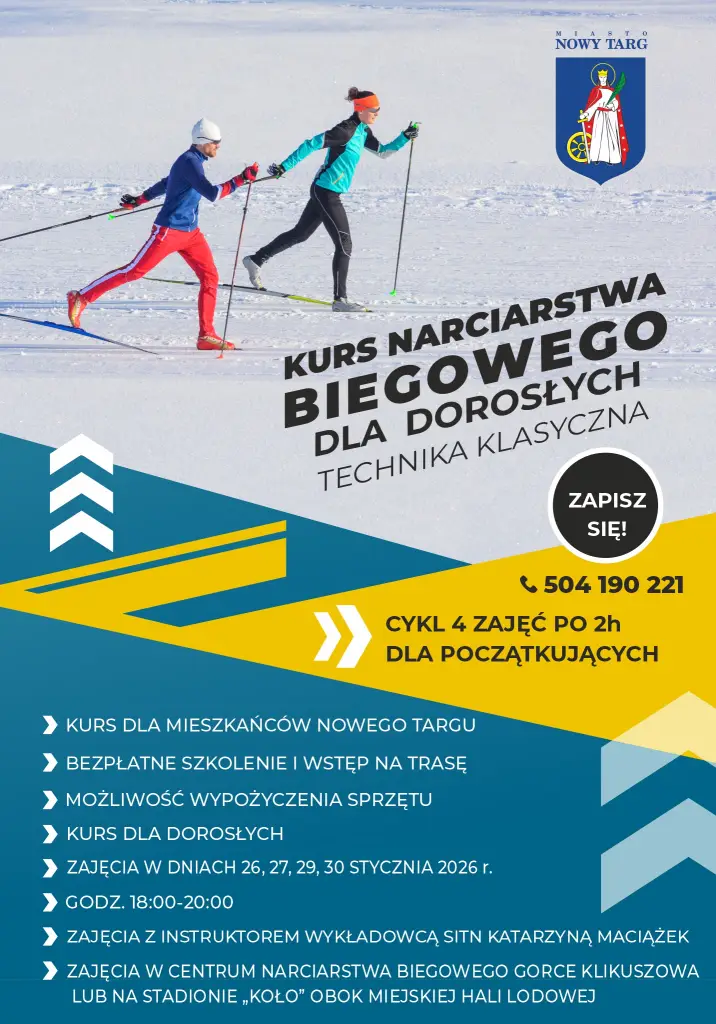 Zima w ruchu: bezpłatny kurs narciarstwa biegowego startuje 26 stycznia