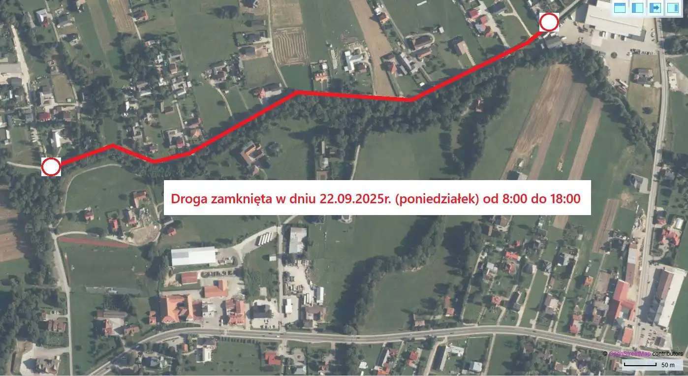 Remont drogi w Spytkowicach. Całkowite zamknięcie od poniedziałku