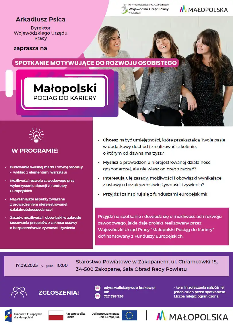 Małopolski Pociąg do Kariery. Spotkanie w Zakopanem 17 września