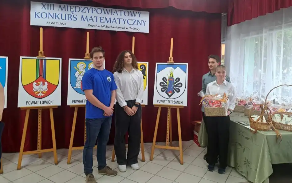 Zakopiańscy licealiści z sukcesem w konkursie matematycznym