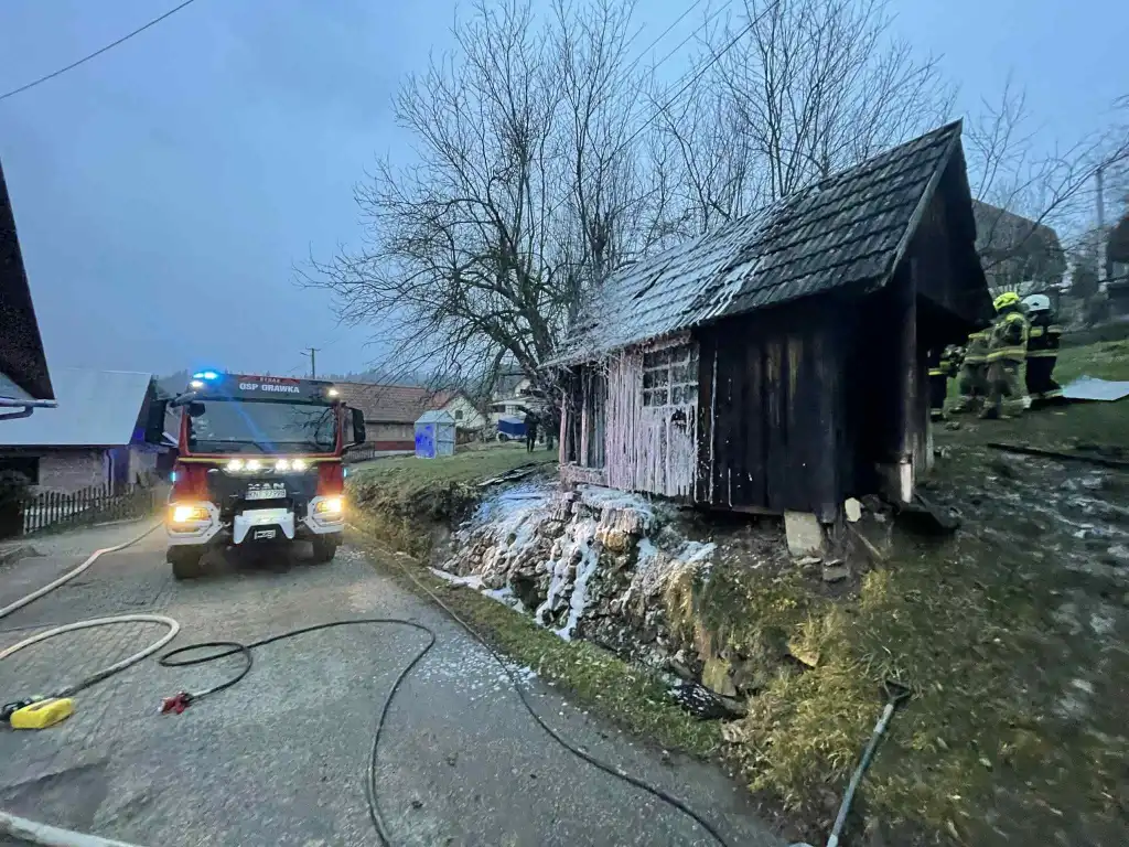 Pożar kuźni w Orawce błyskawicznie opanowany