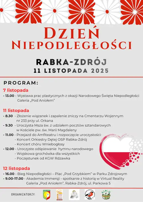 Święto Niepodległości w Rabce-Zdroju z muzyką, historią i hymnem