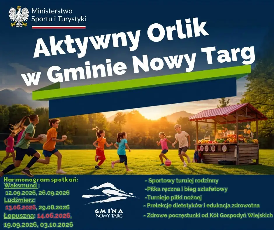 Siedem wydarzeń i jeden cel. Gmina Nowy Targ będzie promować zdrowy styl życia