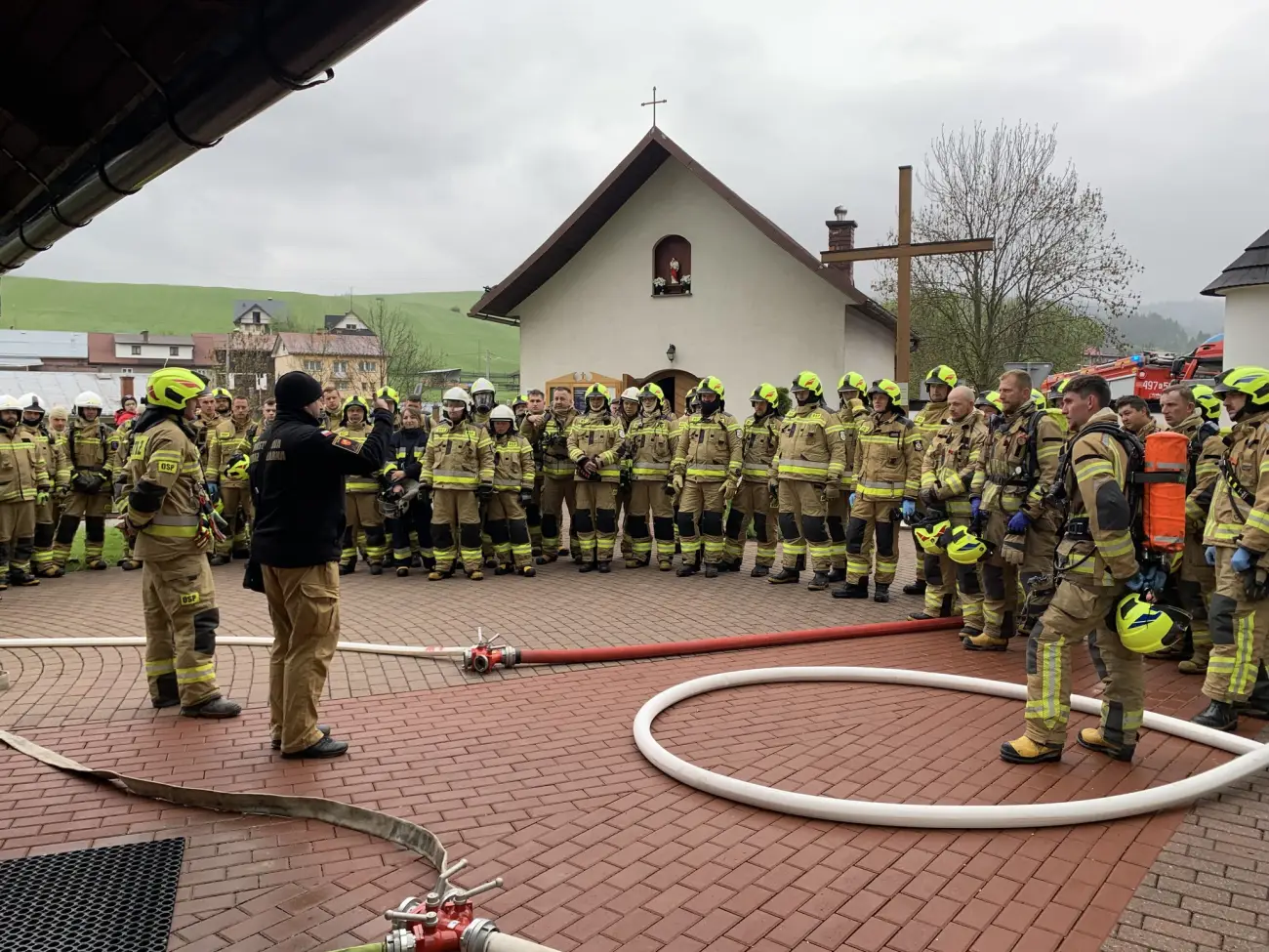 Strażacy ćwiczyli w Łapszach Wyżnych. Gminne manewry OSP za nami