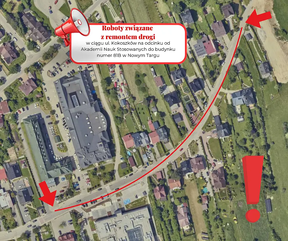 Nowy Targ. Kokoszków zamknięty przez trzy dni. Kierowcy nie mają co liczyć na objazd