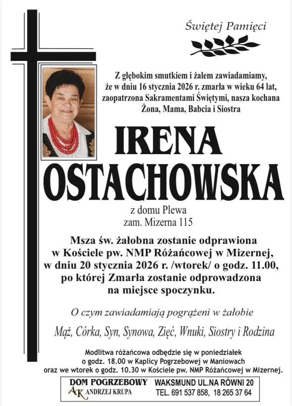 Smutna wiadomość z Koła Gospodyń Wiejskich w Mizernej