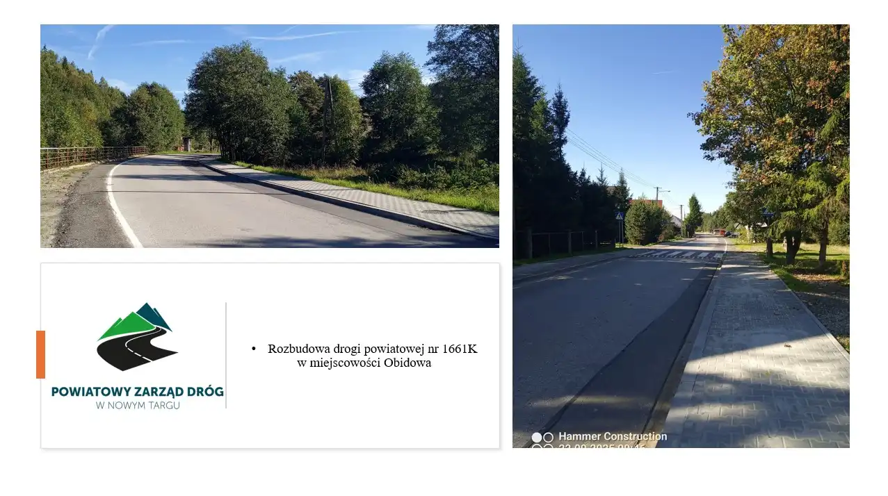 Klikuszowa - Obidowa już przejezdna. Jest nowy chodnik i poszerzona droga