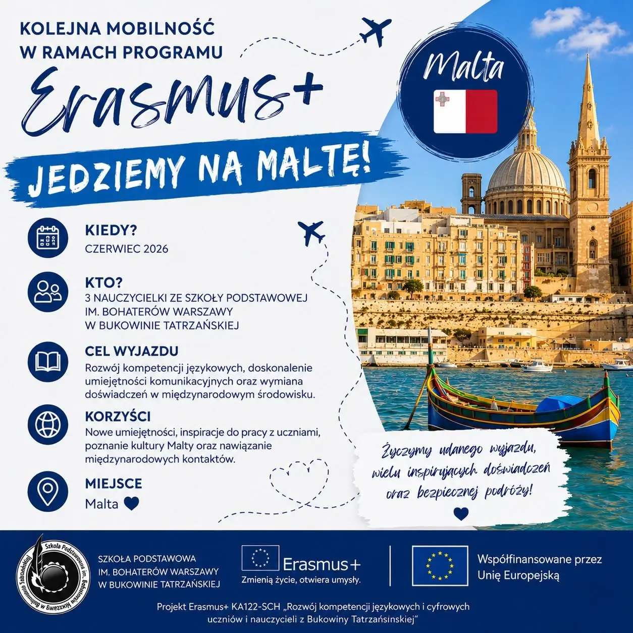 Nauczycielki z Bukowiny Tatrzańskiej lecą na Maltę. Przed nimi międzynarodowy kurs Erasmus+