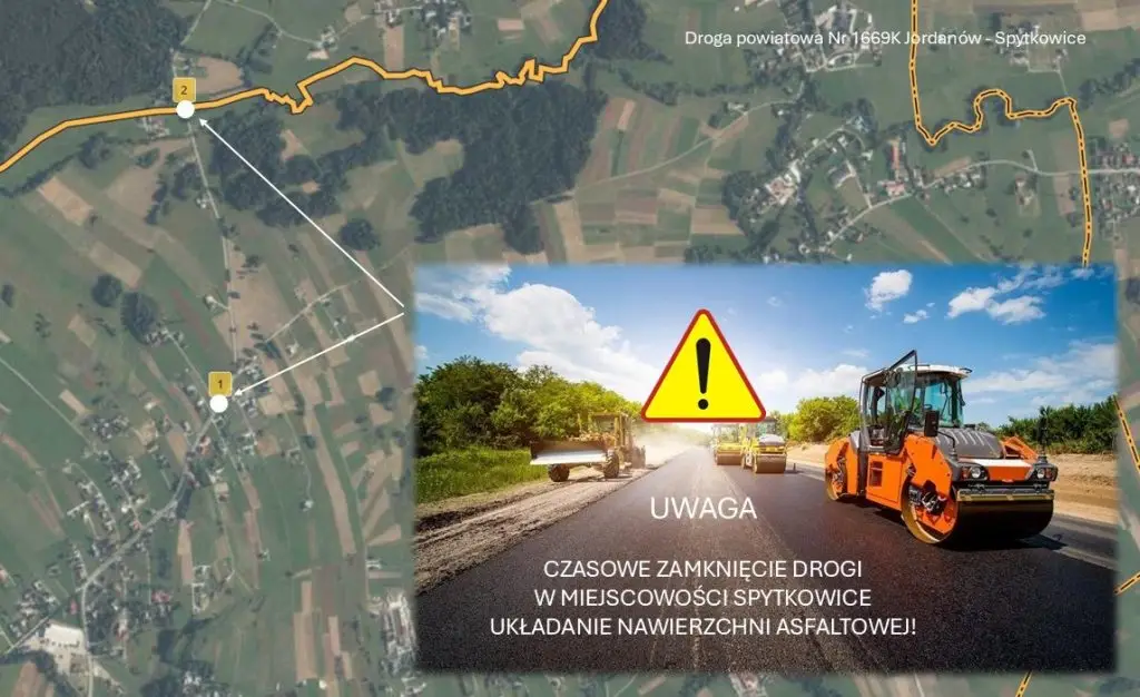 W Środę ważna droga w Spytkowicach będzie zamknięta