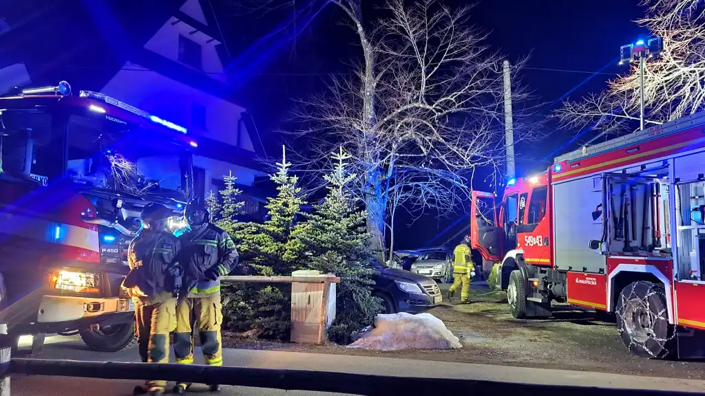 Ogień w budynku gospodarczym. Skuteczna akcja strażaków na Gubałówce