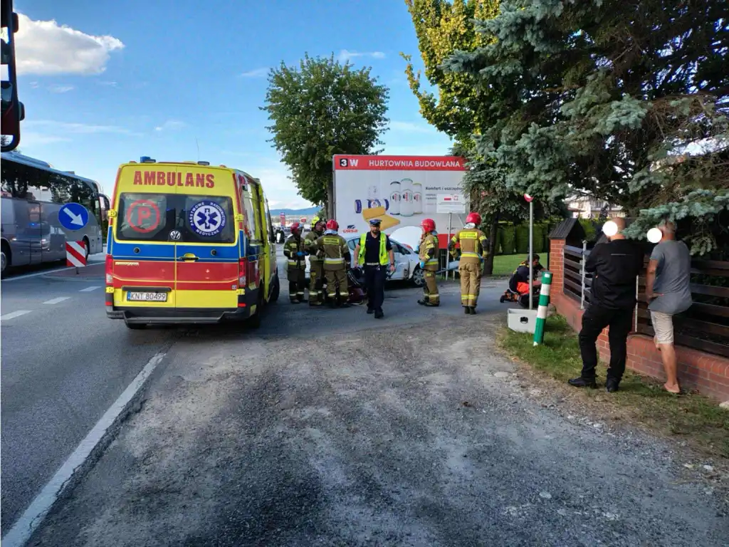 Wypadek na DK 47 w Szaflarach. Jedna osoba poszkodowana