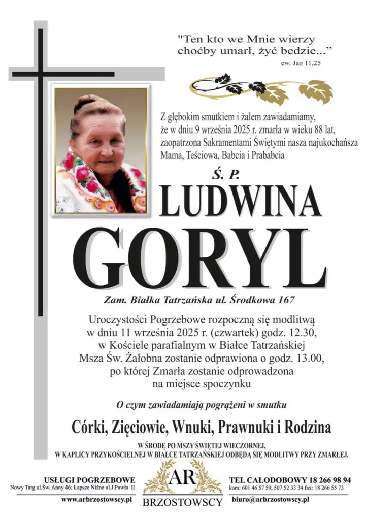 Zmarła długoletnia druhna Ludwina z OSP KSRG Białka Tatrzańska