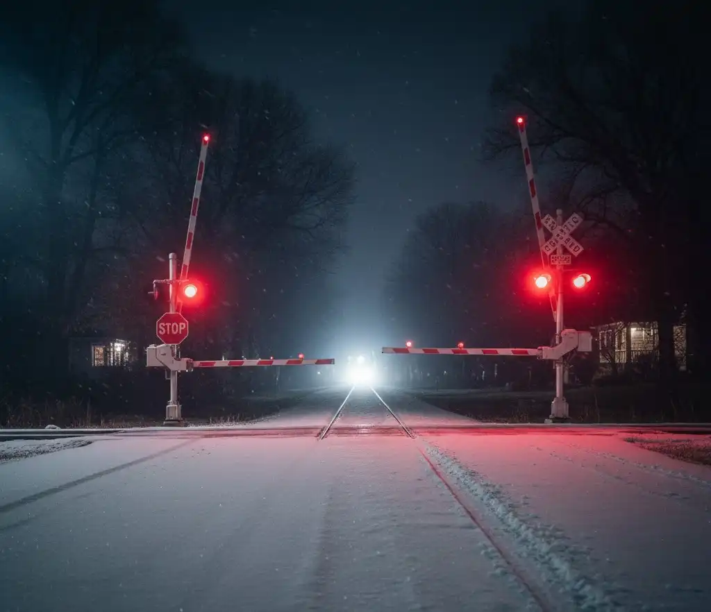 Nocne zamknięcie przejazdu kolejowego w Chabówce