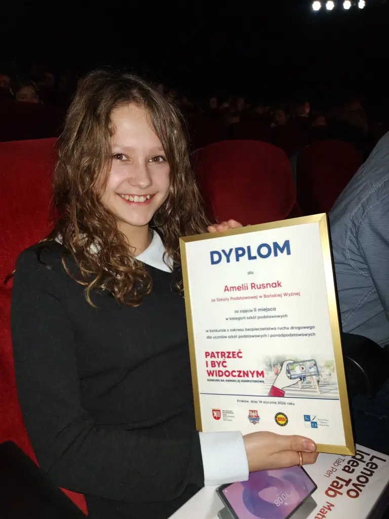 Sukces Amelii Rusnak. Drugie miejsce w konkursie „Patrzeć i być widocznym”