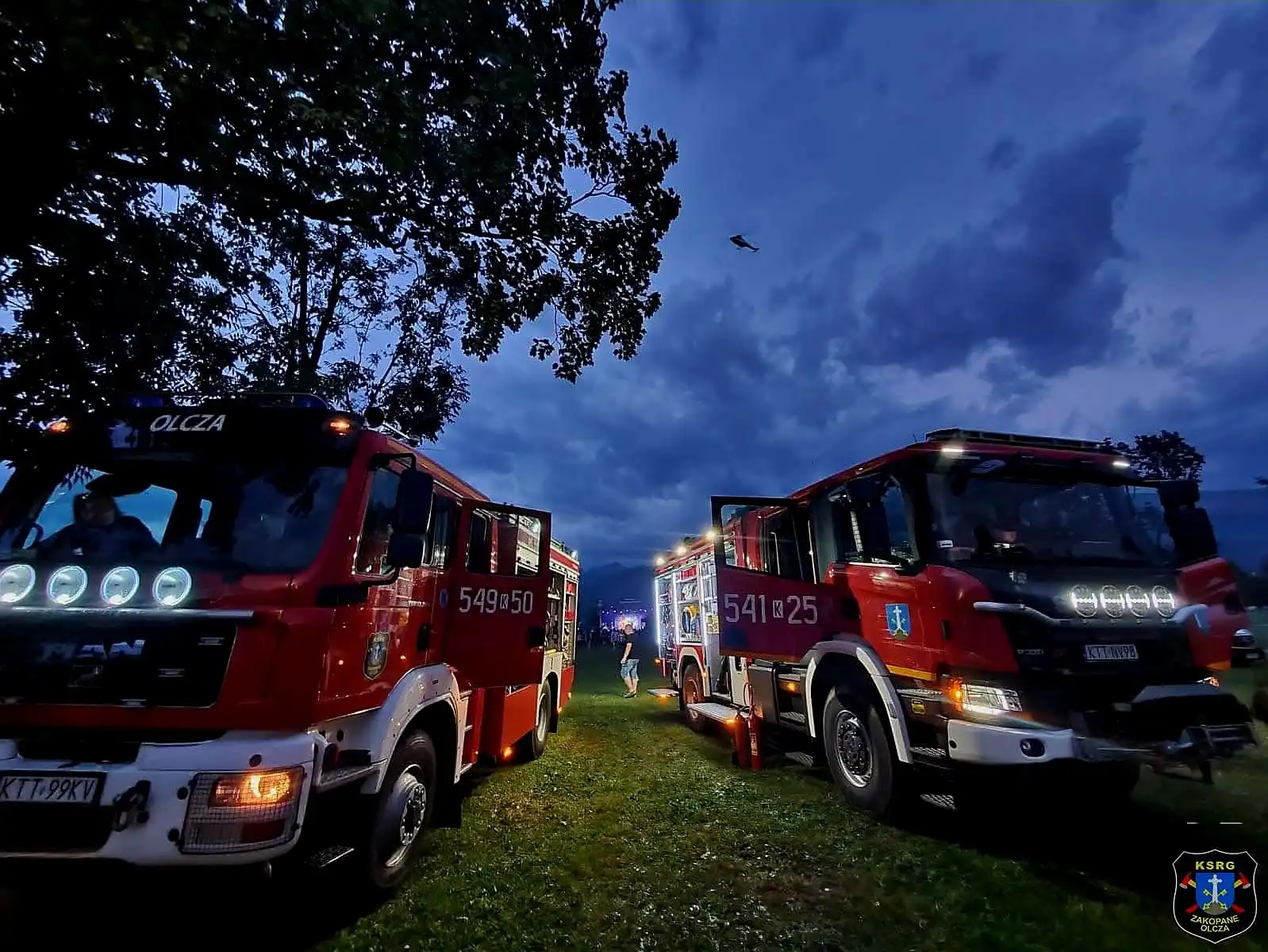 Potrącenie pieszego na Ustupie w Zakopanem. Strażacy w akcji