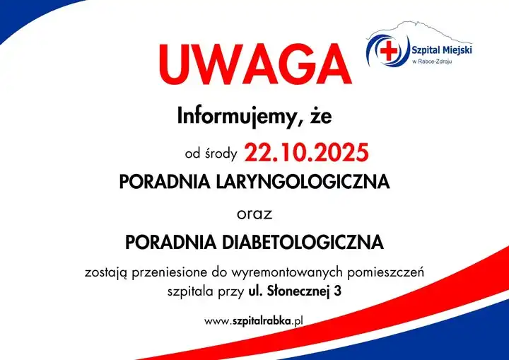 Nowa lokalizacja Poradni Specjalistycznych w Rabce-Zdroju