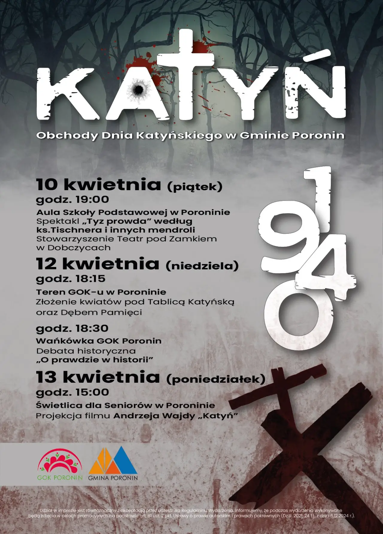 Dni Katyńskie w Poroninie. Kultura i historia w jednym programie