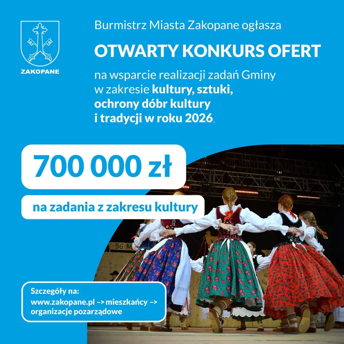 Więcej pieniędzy na kulturę i sztukę. Zakopane zwiększa pulę dotacji