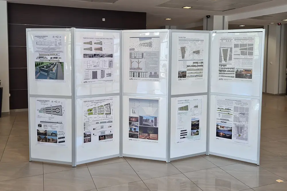 Pomysły młodych architektów dla rabskiego cmentarza  Wystawa projektów kolumbarium w Nowym Targu