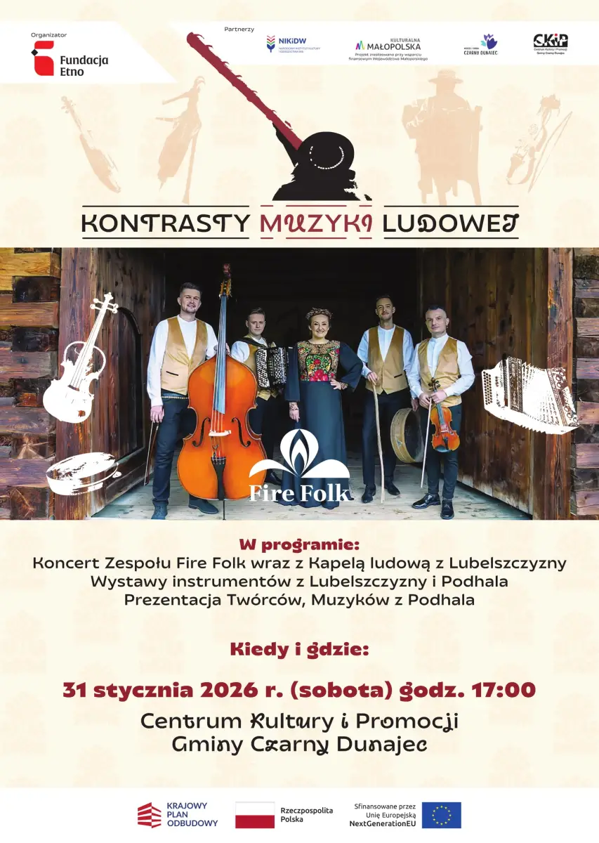 Koncert kontrastów: polska muzyka ludowa w Czarnym Dunajcu