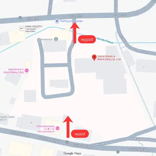 Szpital w Rabce zmienia zasady wjazdu. Jednokierunkowy ruch od 24 listopada