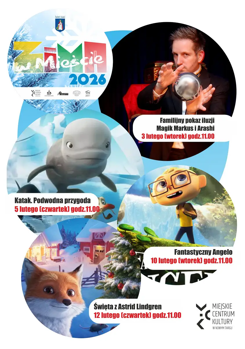 Ferie z filmem i magią w Nowym Targu. MCK zaprasza na bezpłatne atrakcje