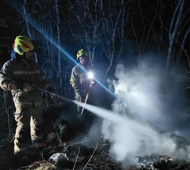 Pożar śmieci w Szaflarach