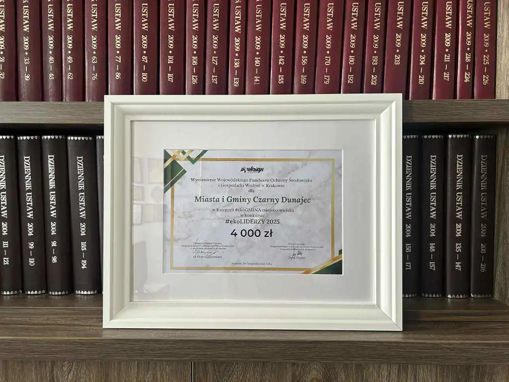 Czarny Dunajec z eko wyróżnieniem. Gmina doceniona za działania prośrodowiskowe