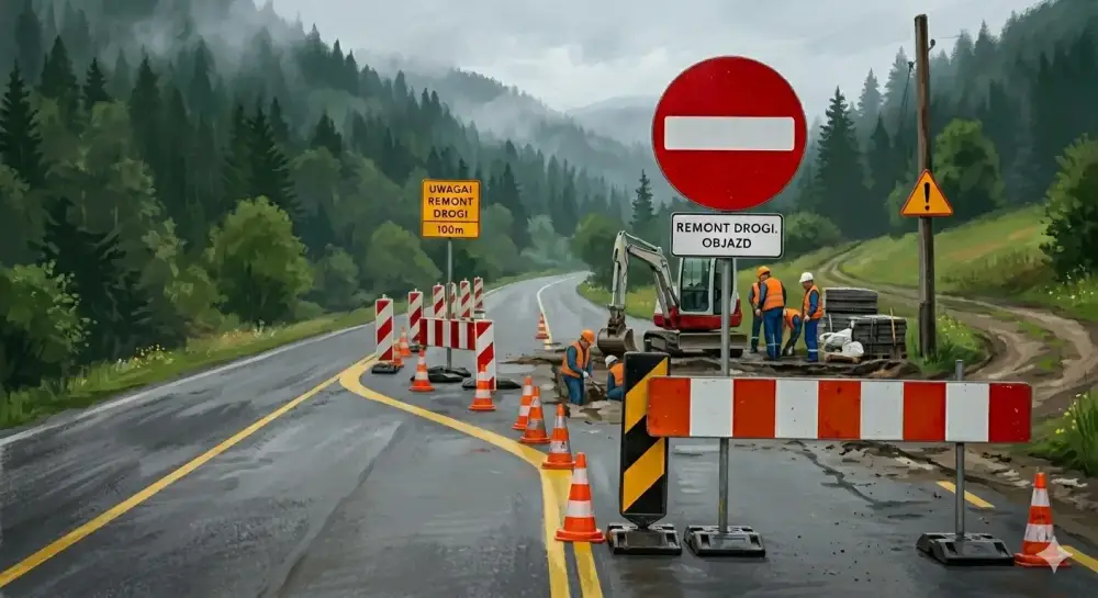 Remont pobocza i skarpy. Utrudnienia na ul. Dworskiej w Dzianiszu od 23 marca
