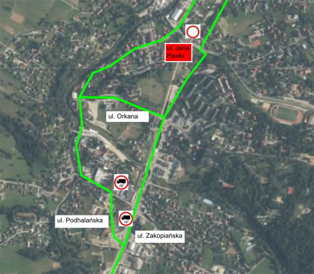 Rabka-Zdrój: ul. Jana Pawła II zamknięta dla ruchu. Sprawdź trasę objazdu