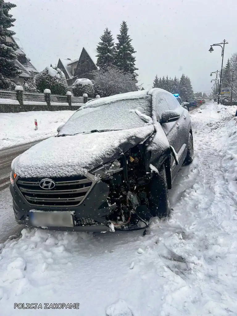 Zimowe zagrożenie na drogach: kilka kolizji w ciągu kilku godzin