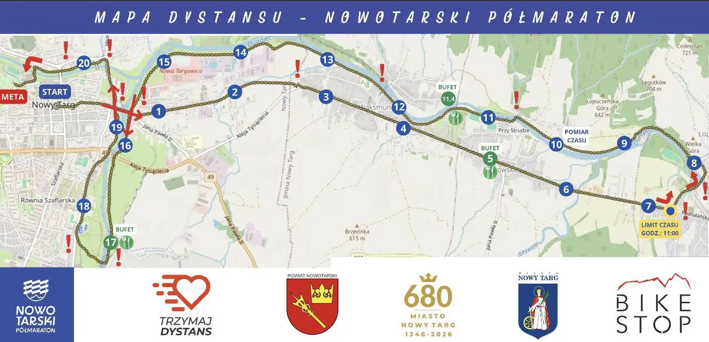 Nowy Targ: Biegacze przejmą część ulic i Velo Dunajec. Gdzie uważać w niedzielę?