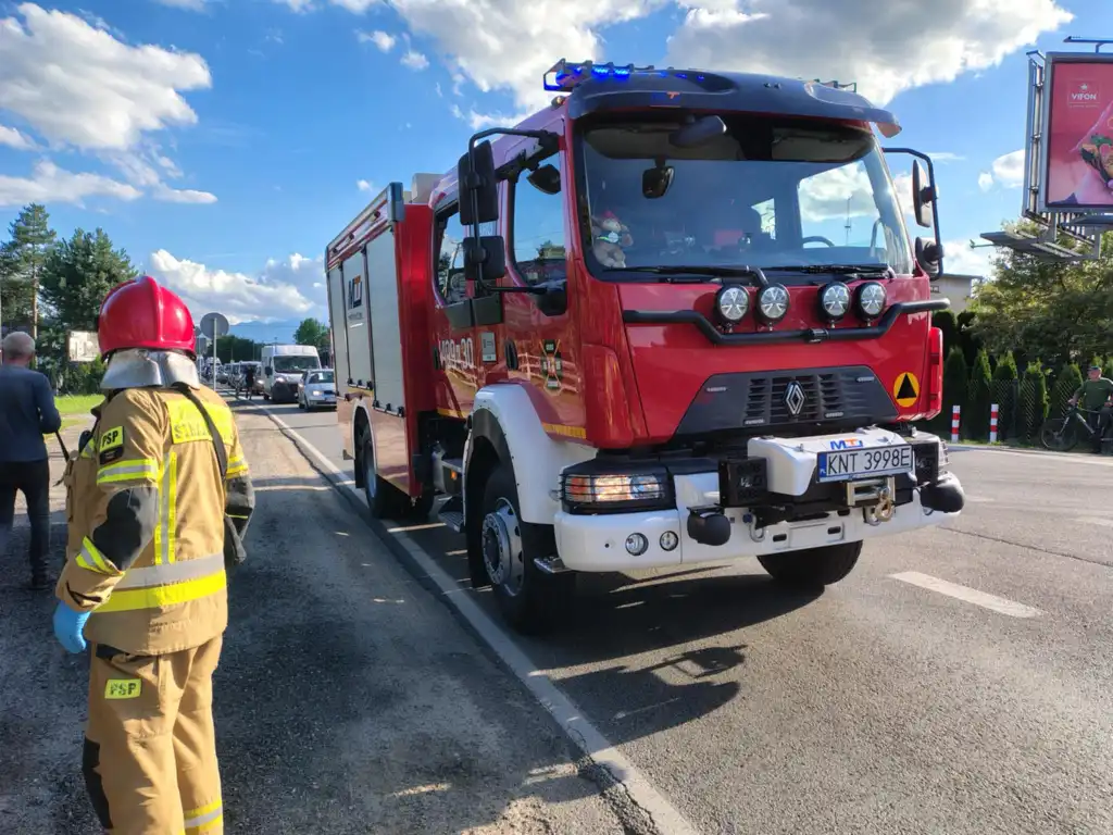 Wypadek na DK 47 w Szaflarach. Jedna osoba poszkodowana