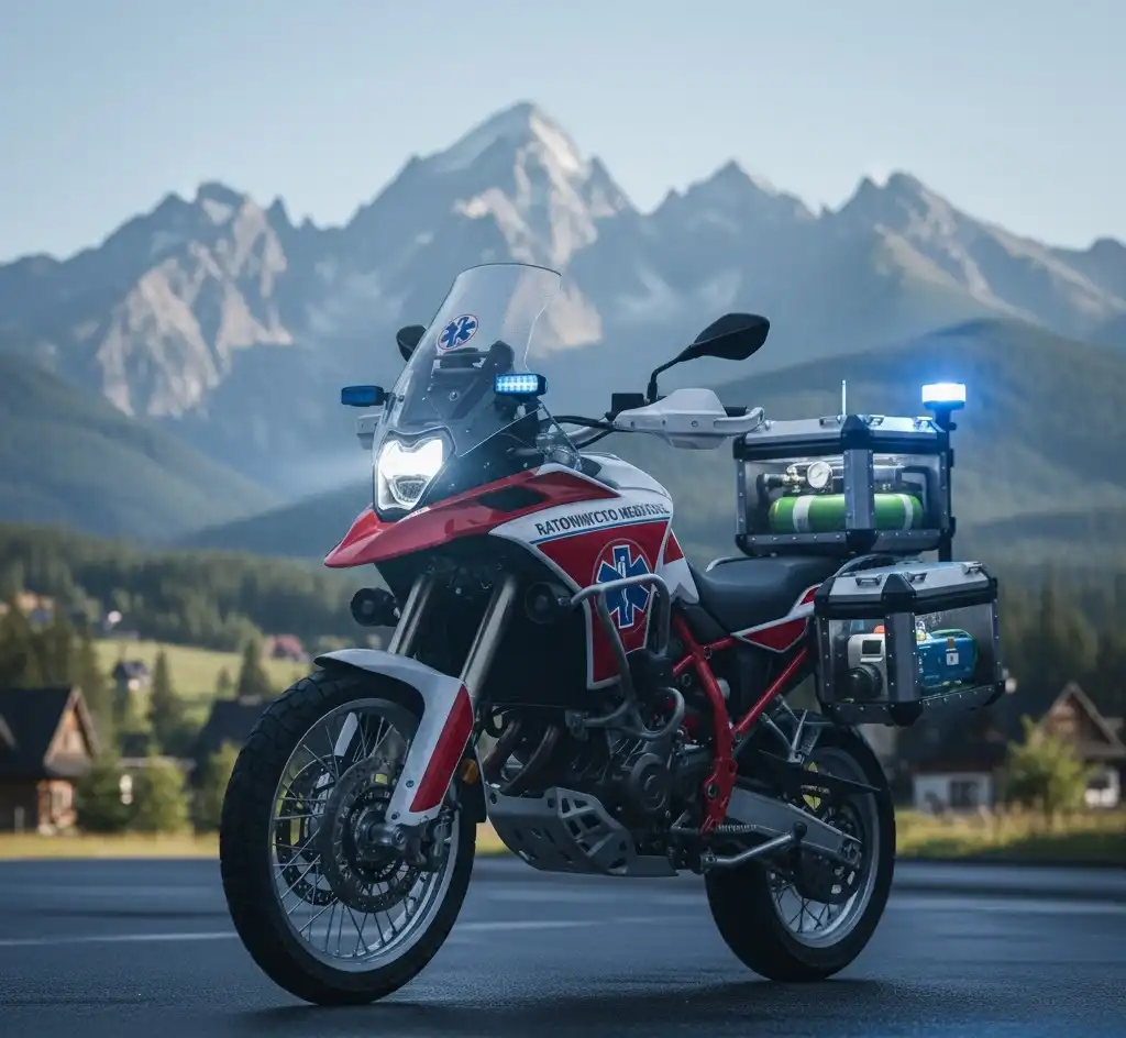 Zamiast karetki motocykl. Szpital Chałubińskiego wprowadza rewolucję w ratownictwie