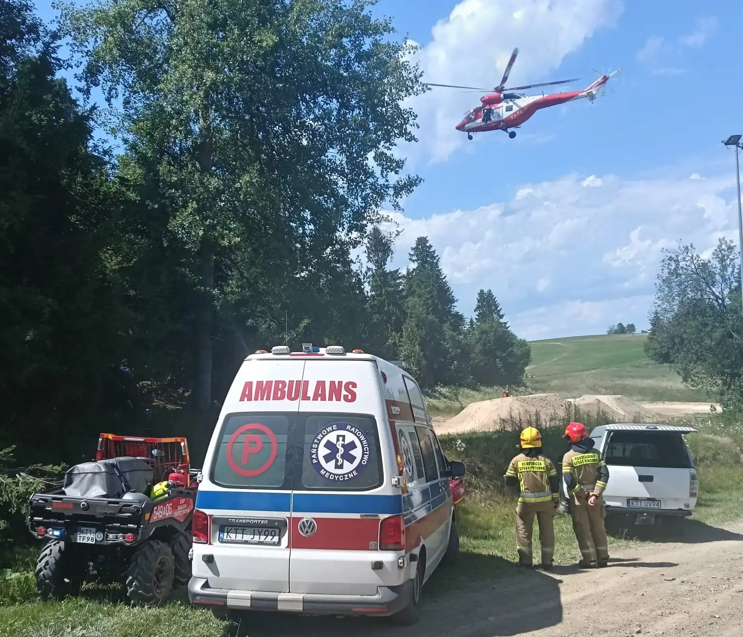 Poważny wypadek rowerzysty w Białce Tatrzańskiej