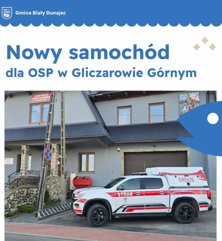 Nowy samochód ratowniczy w OSP Gliczarów Górny