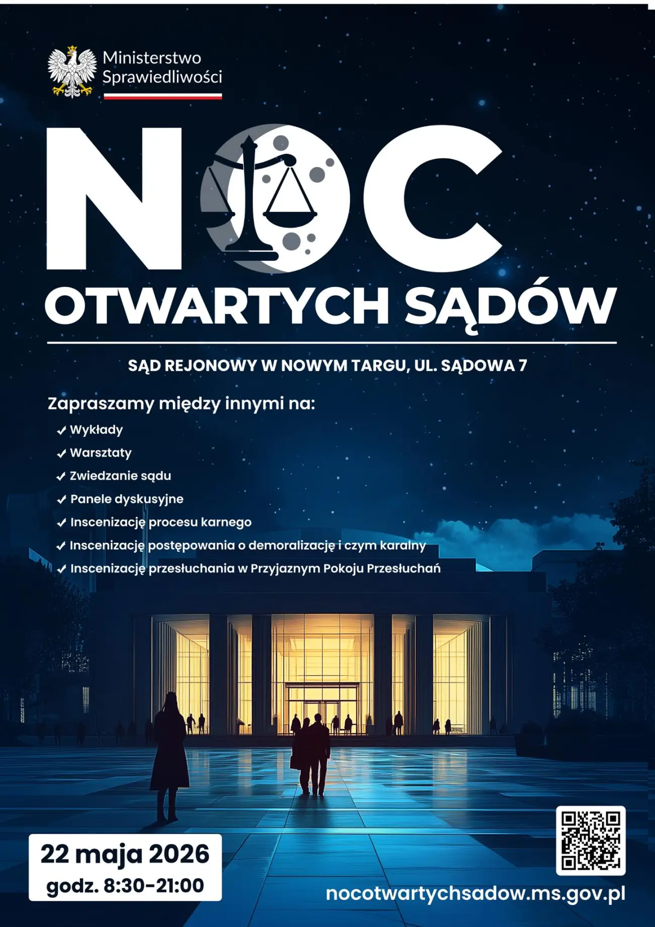 Pokazy kryminalistyki, procesy i edukacja prawna. Noc Otwartych Sądów już 22 maja