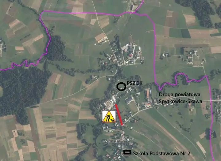 Uwaga kierowcy. Prace i możliwe korki w Spytkowicach. Kilka dni problemów z przejazdem w stronę PSZOK