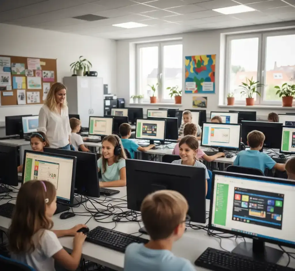 Uczniowie Sromowiec Niżnych poznają świat sztucznej inteligencji