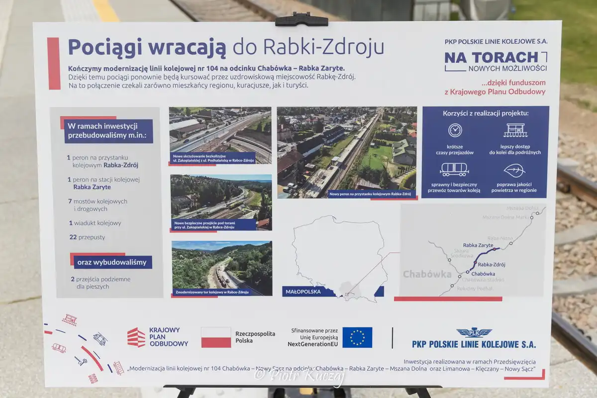Rabka-Zdrój z nową kolejową odsłoną. Zakończono modernizację linii 104