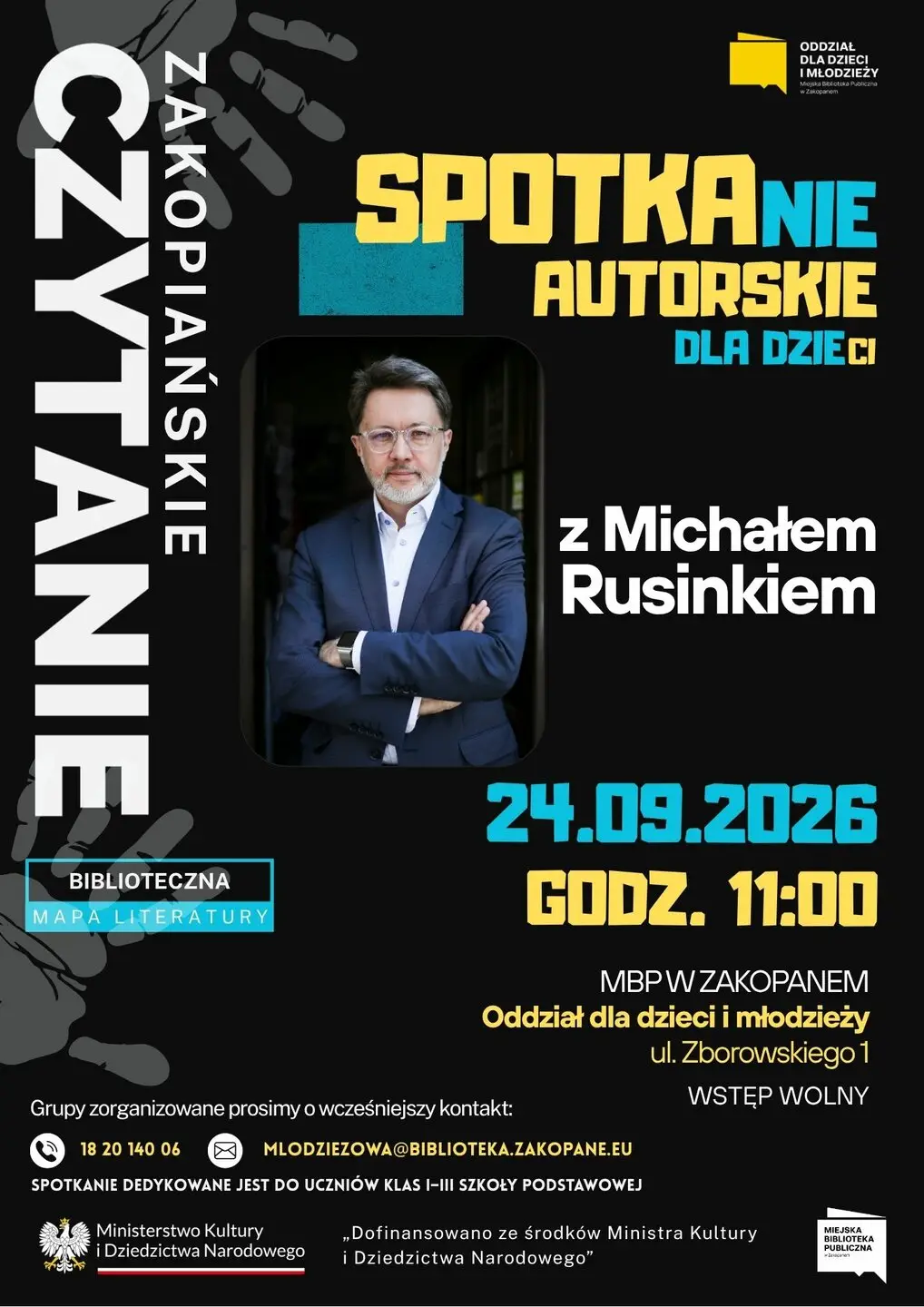 Zakopane: Michał Rusinek spotka się z najmłodszymi czytelnikami