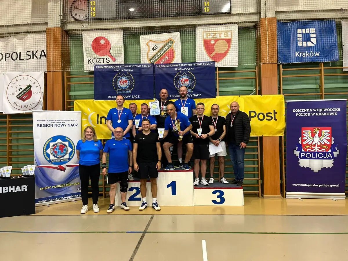 Tenis stołowy na wysokim poziomie. Drużynowe zwycięstwo Policji z Zakopanego